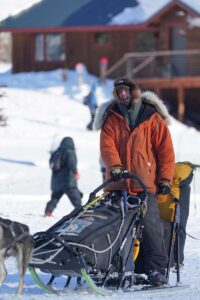 Brent Sass departing Rainy Pass checkpoint during Iditarod 2020 (Quintin Soloviev)